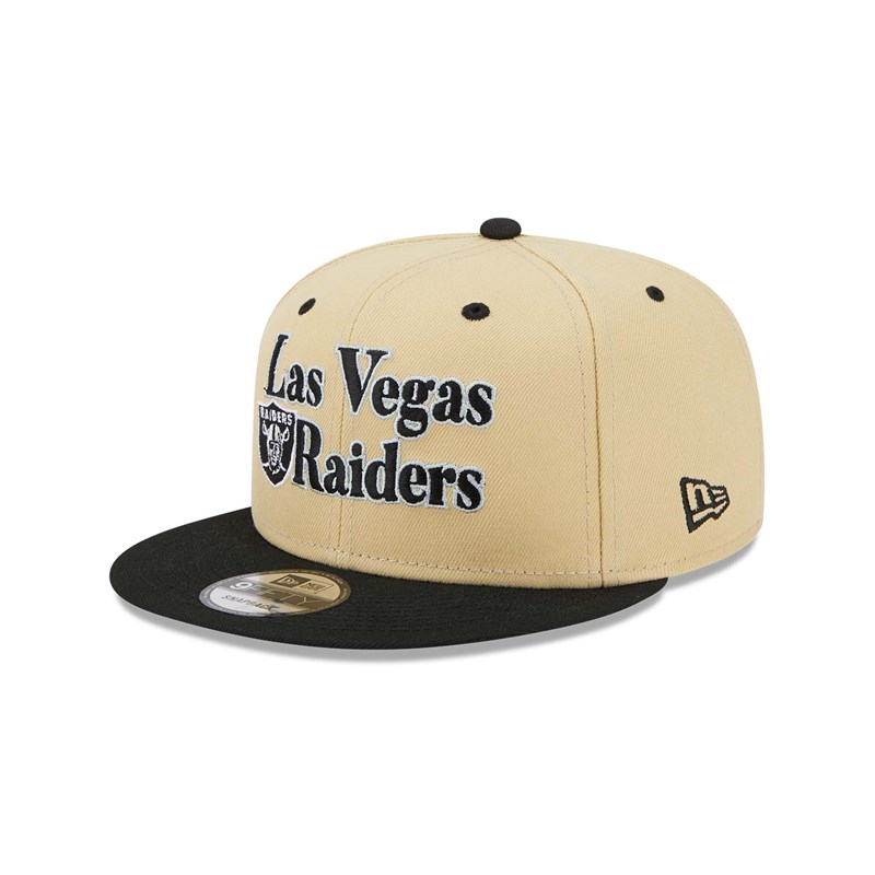 9fifty New Era Las Vegas Raiders NFL Retro Gorras Creme | EL3810679