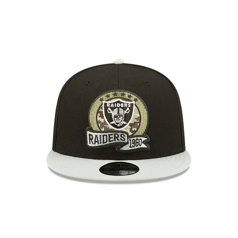 9fifty New Era Las Vegas Raiders NFL Salute To Service Gorras Negros | BC8710946