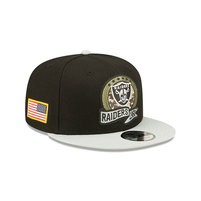 9fifty New Era Las Vegas Raiders NFL Salute To Service Gorras Negros | BC8710946