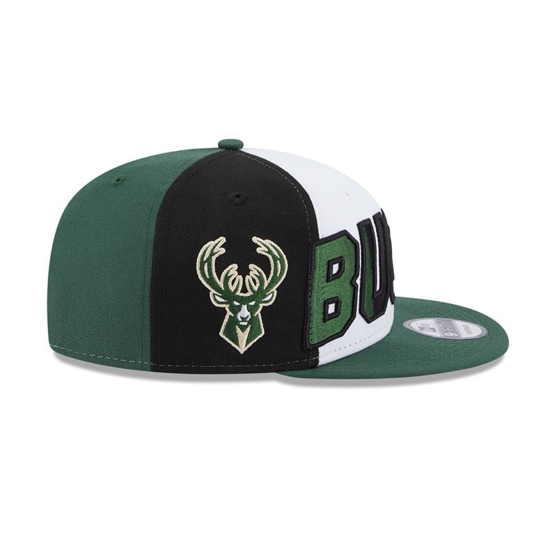 9fifty New Era Milwaukee Bucks NBA Back Half Gorras Verdes | JN7392854