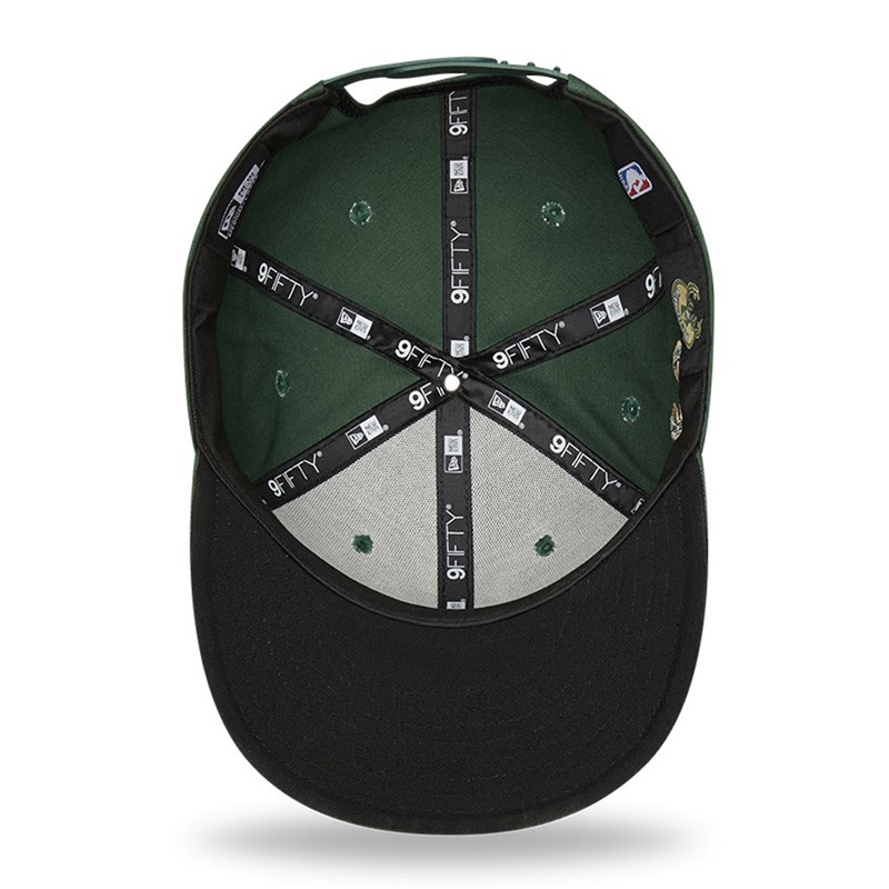 9fifty New Era Milwaukee Bucks Script Logo Gorras Verdes | FS0423875