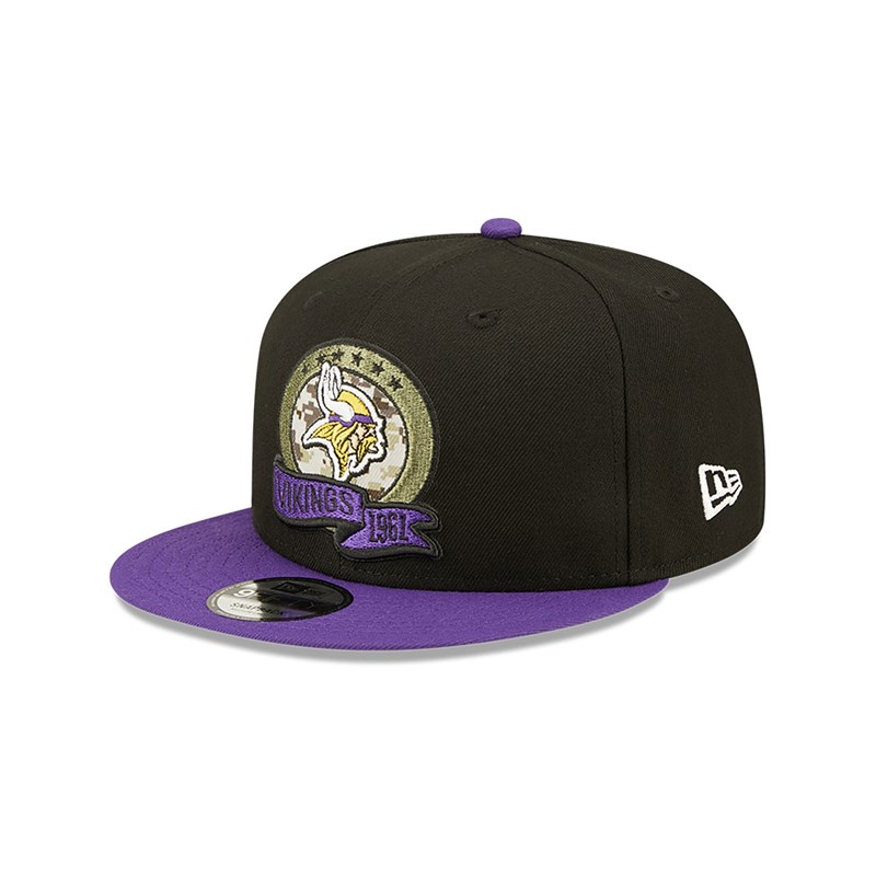 9fifty New Era Minnesota Vikings NFL Salute To Service Gorras Negros | XI8610279