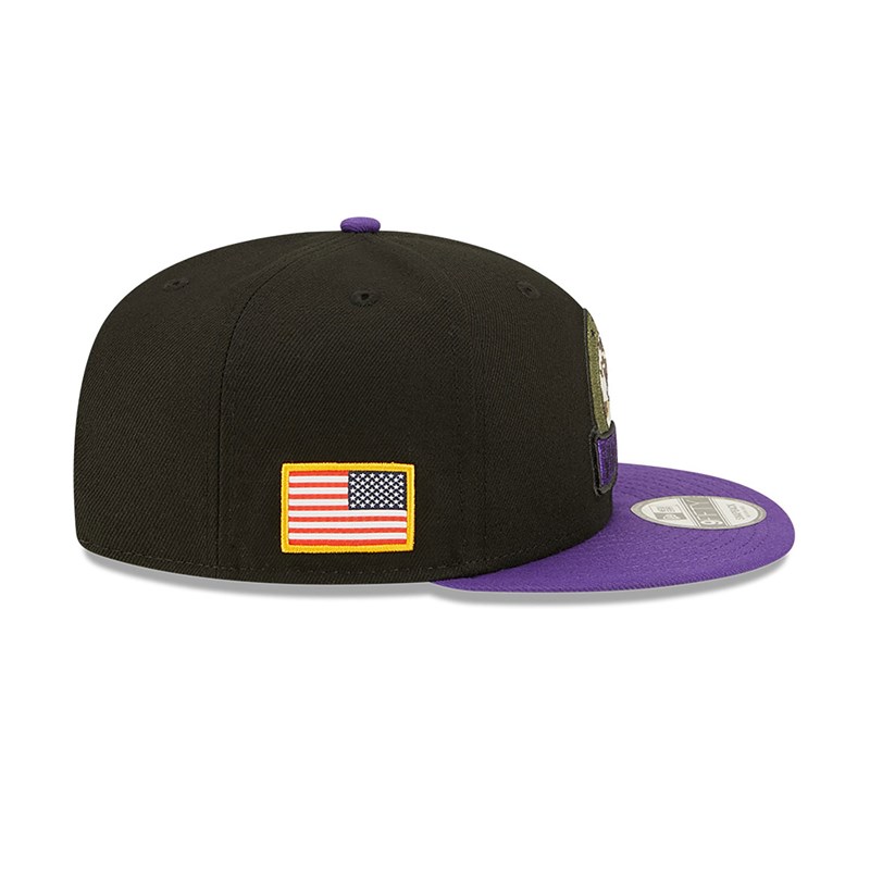 9fifty New Era Minnesota Vikings NFL Salute To Service Gorras Negros | XI8610279