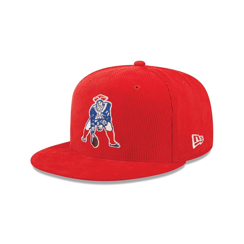 9fifty New Era New England Patriots NFL Retro Cord Gorras Rojos | UQ4150798