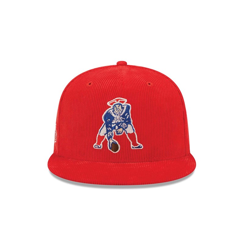 9fifty New Era New England Patriots NFL Retro Cord Gorras Rojos | UQ4150798