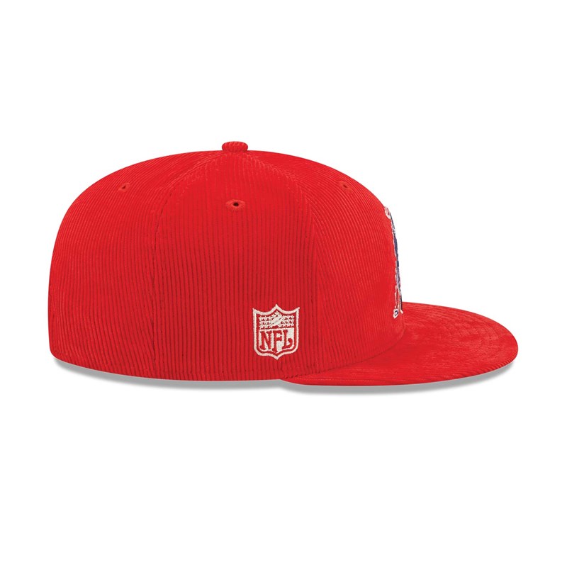 9fifty New Era New England Patriots NFL Retro Cord Gorras Rojos | UQ4150798