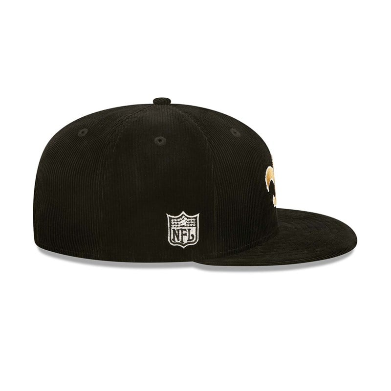 9fifty New Era New Orleans Saints NFL Retro Cord Gorras Negros | BX2984106