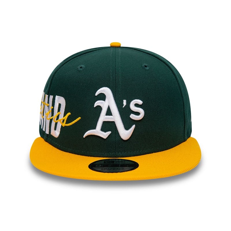 9fifty New Era Oakland Athletics Side Font Gorras Verdes | GV5098261