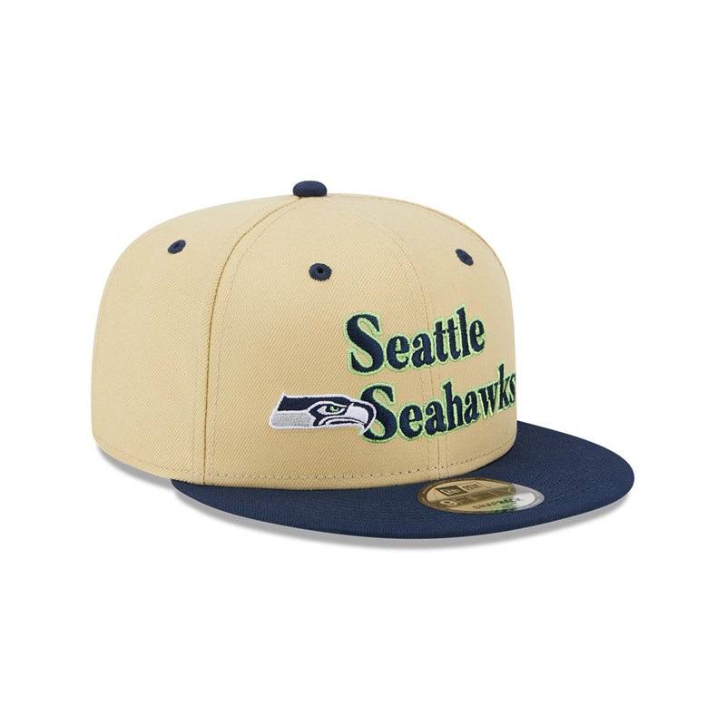 9fifty New Era Seattle Seahawks NFL Retro Gorras Creme | PJ4571802