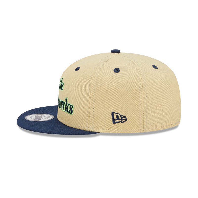 9fifty New Era Seattle Seahawks NFL Retro Gorras Creme | PJ4571802