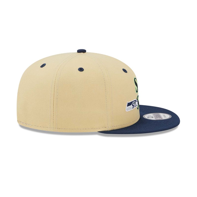 9fifty New Era Seattle Seahawks NFL Retro Gorras Creme | PJ4571802