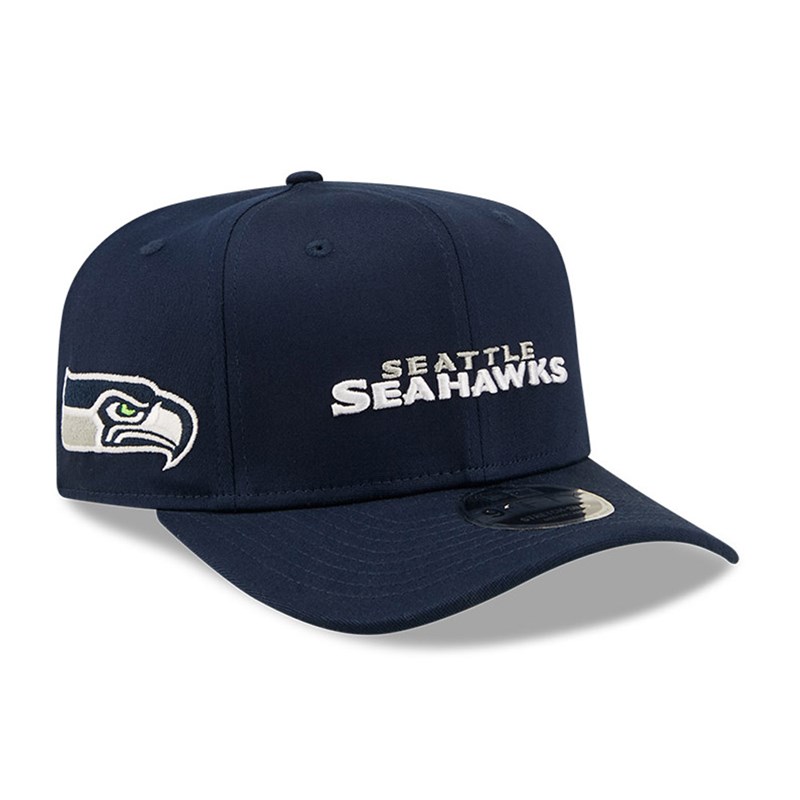 9fifty New Era Seattle Seahawks Wordmark Stretch Snap Gorras Azules | PN2358790