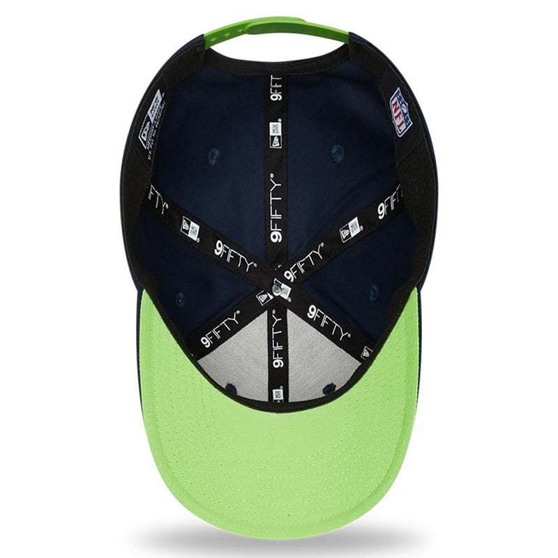 9fifty New Era Seattle Seahawks Wordmark Stretch Snap Gorras Azules | PN2358790