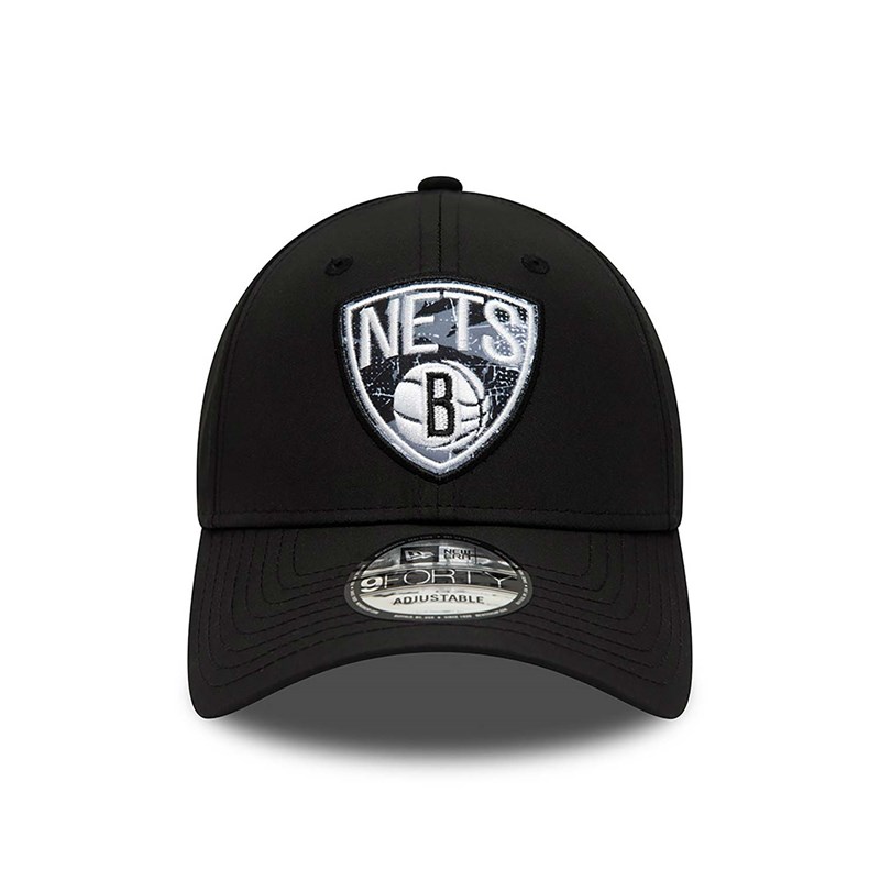 9forty New Era Brooklyn Nets Print Infill Adjustable Gorras Negros | LN3920154