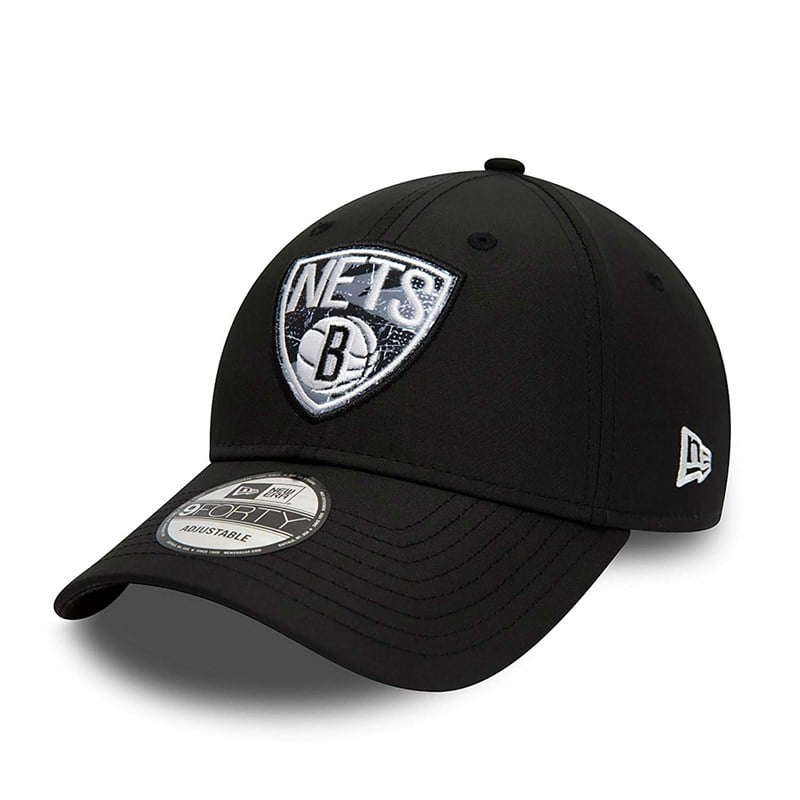 9forty New Era Brooklyn Nets Print Infill Adjustable Gorras Negros | LN3920154