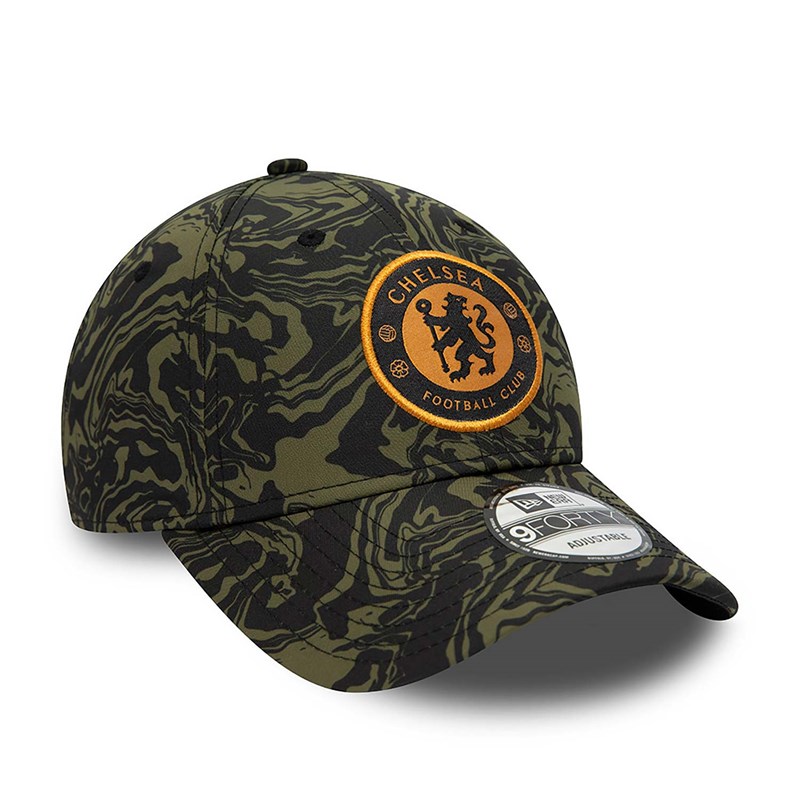 9forty New Era Chelsea Fc All Over Print Medium Adjustable Gorras Verdes | MA7201839