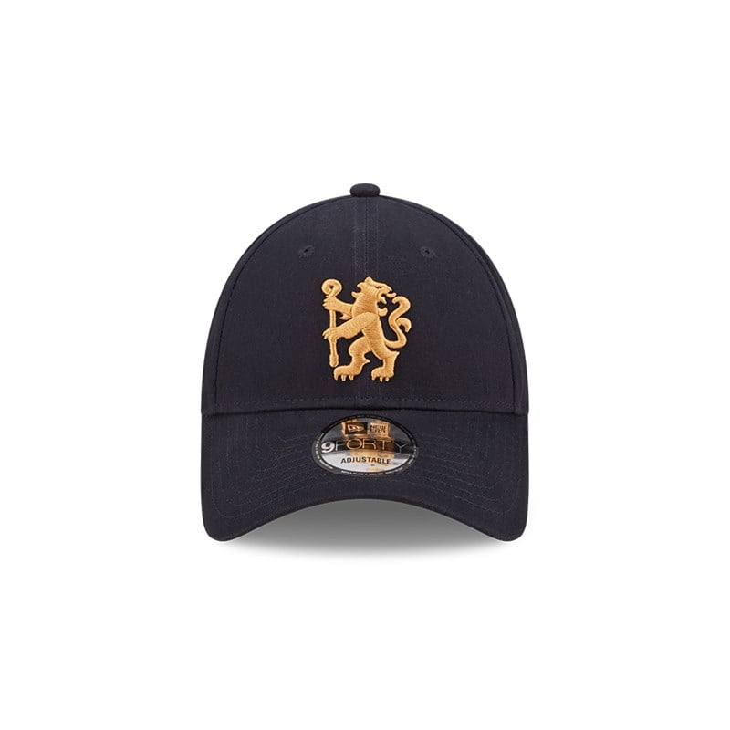 9forty New Era Chelsea Fc Lion Crest Brushed Algodon Adjustable Gorras Azules | ZF1846709