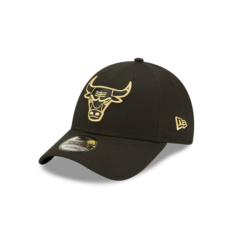 9forty New Era Chicago Bulls Adjustable Gorras Negros | MC0394817