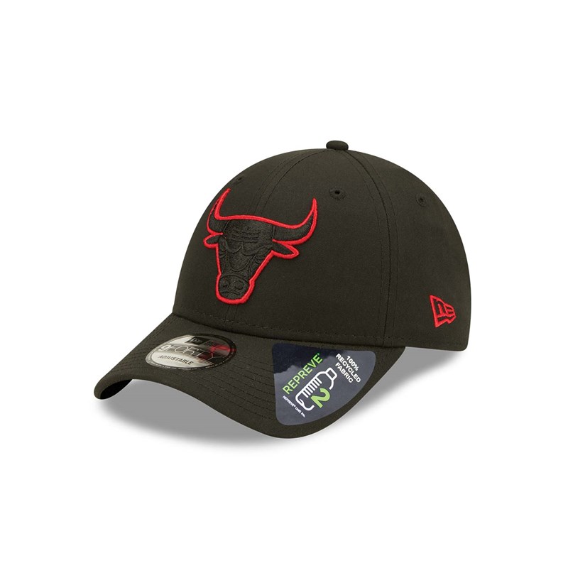 9forty New Era Chicago Bulls Repreve Neon Adjustable Gorras Negros | DS0854716