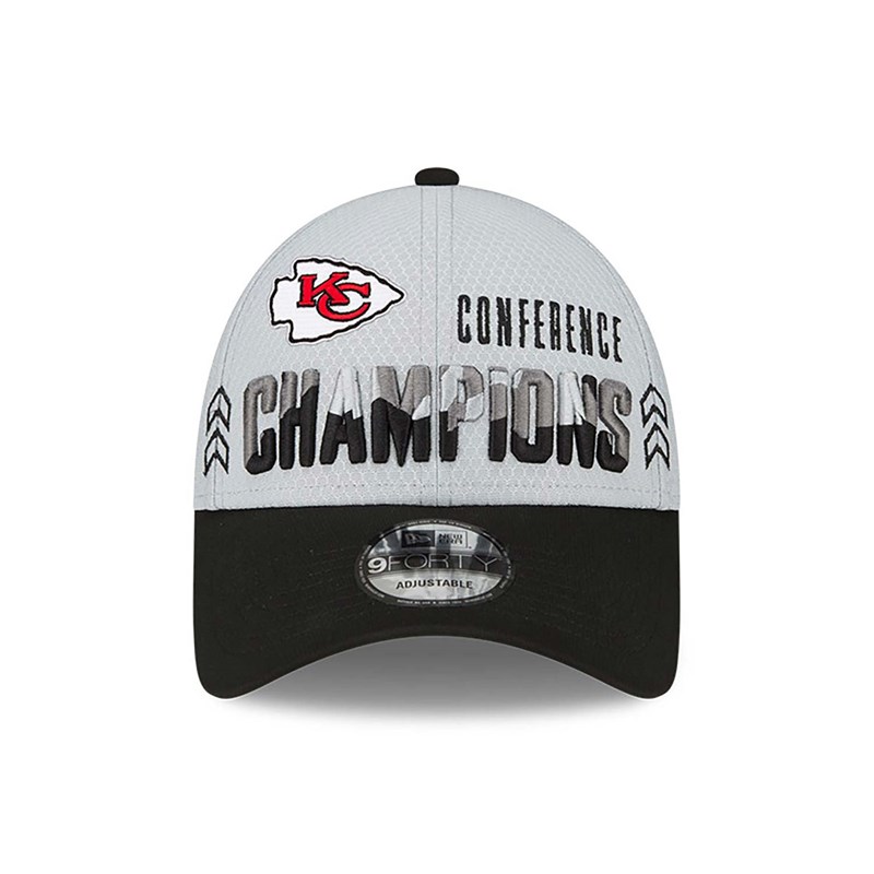 9forty New Era Kansas City Chiefs Conference Champions Adjustable Gorras Grises | FR1789420