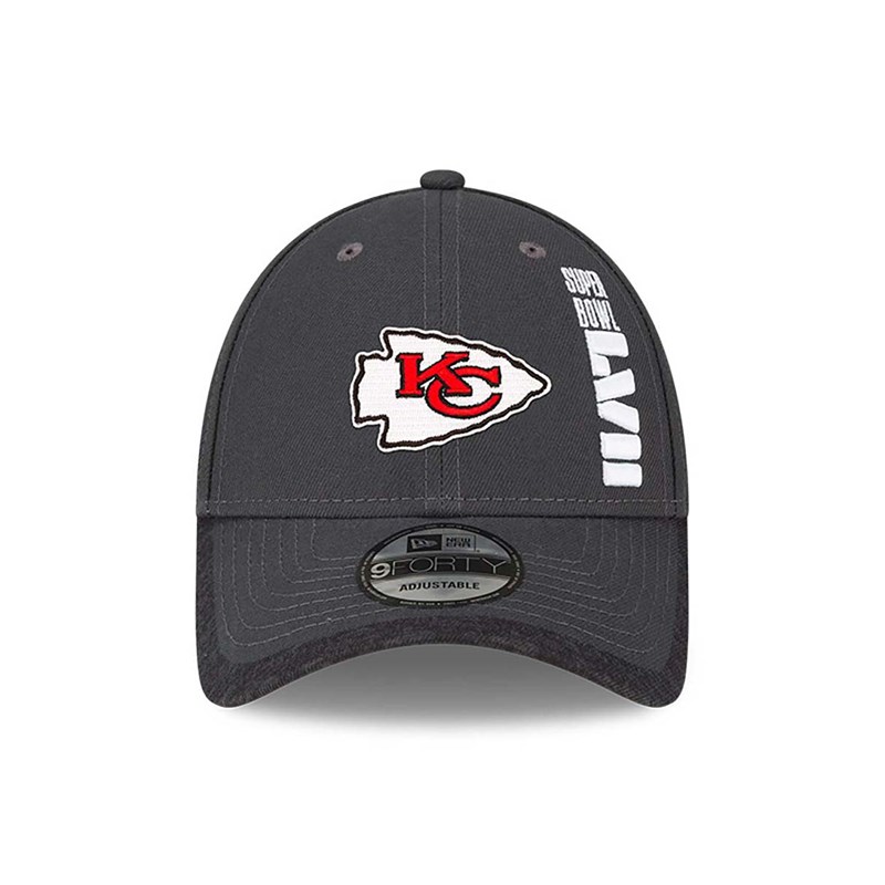 9forty New Era Kansas City Chiefs Super Bowl Lvii Opening Night Adjustable Gorras Grises | WJ6917480