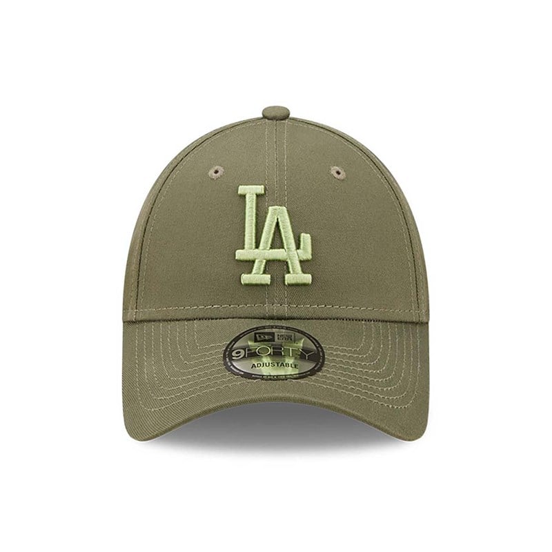 9forty New Era La Dodgers League Essential Adjustable Gorras Verdes | XK9760413