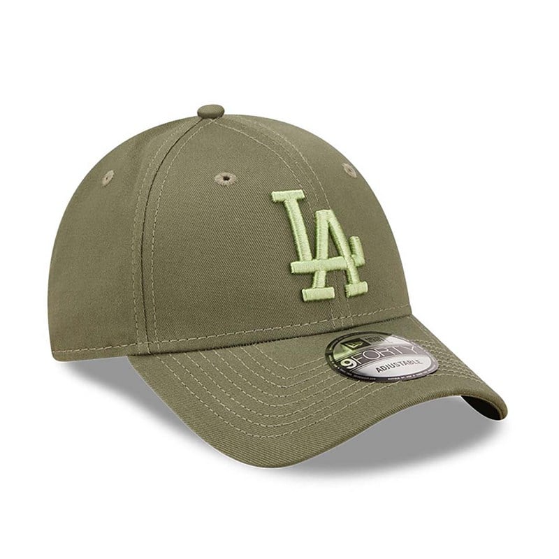 9forty New Era La Dodgers League Essential Adjustable Gorras Verdes | XK9760413