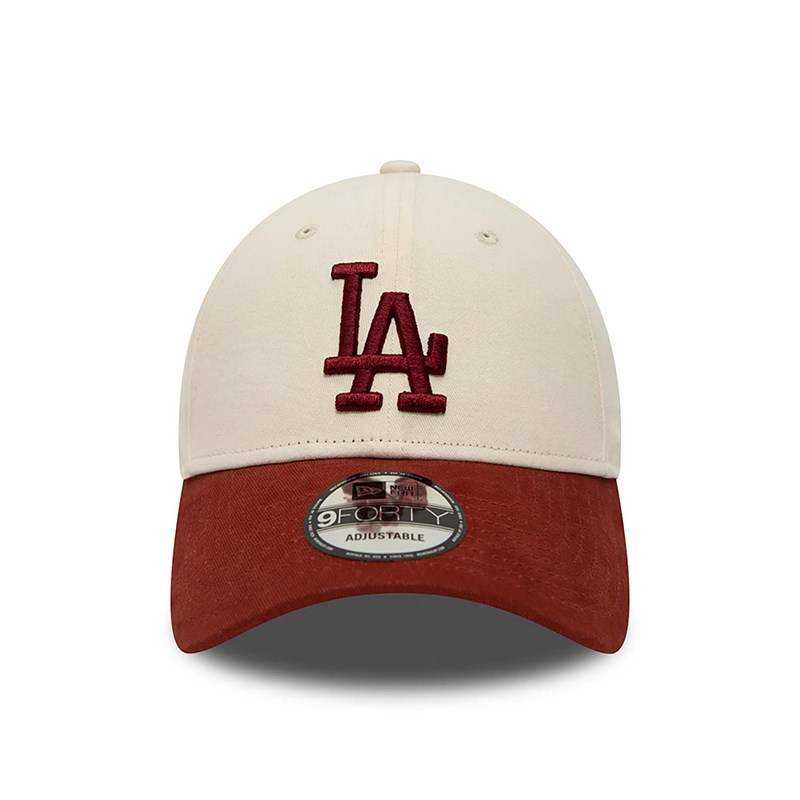 9forty New Era La Dodgers MLB Adjustable Gorras Creme | VA6154023