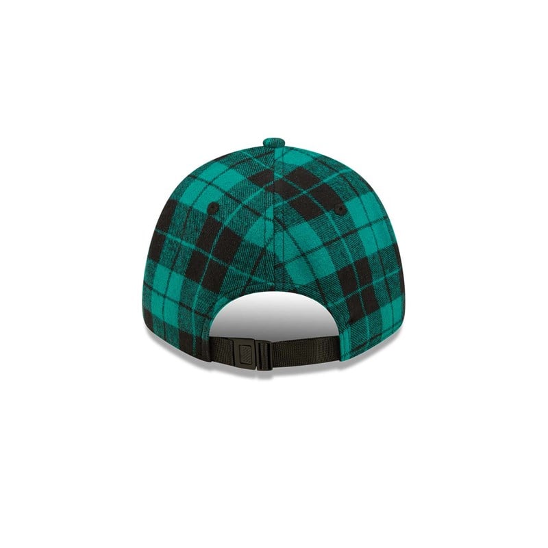 9forty New Era La Dodgers Plaid Adjustable Gorras Verdes | UP6140938