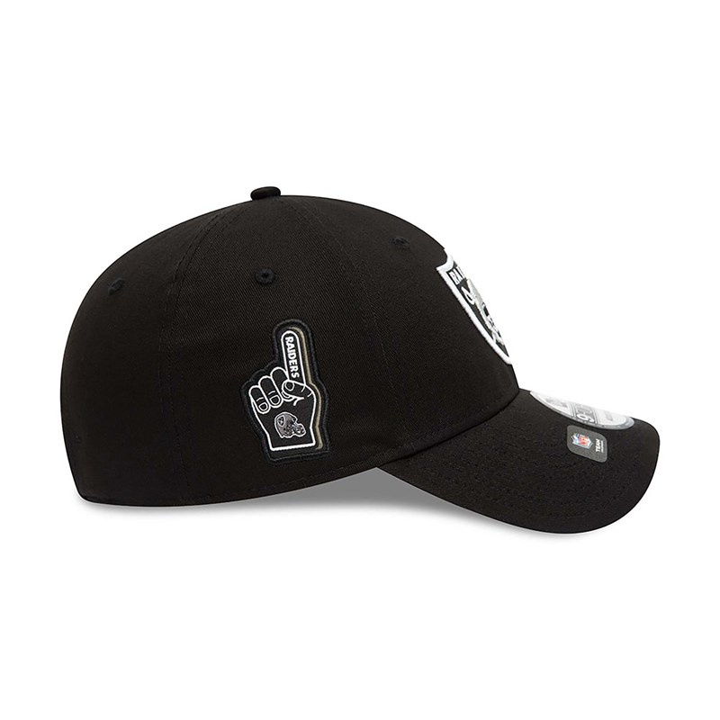 9forty New Era Las Vegas Raiders Team Side Patch Adjustable Gorras Negros | RJ3964812