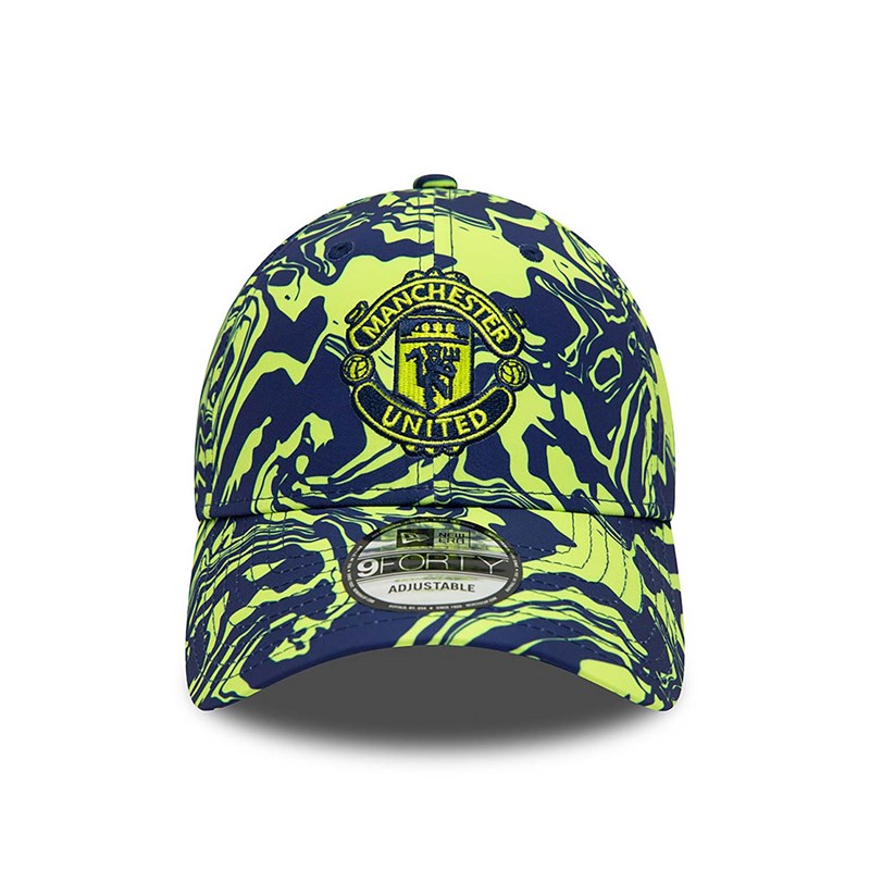 9forty New Era Manchetser United Fc All Over Print Adjustable Gorras Azules | ZV5026481