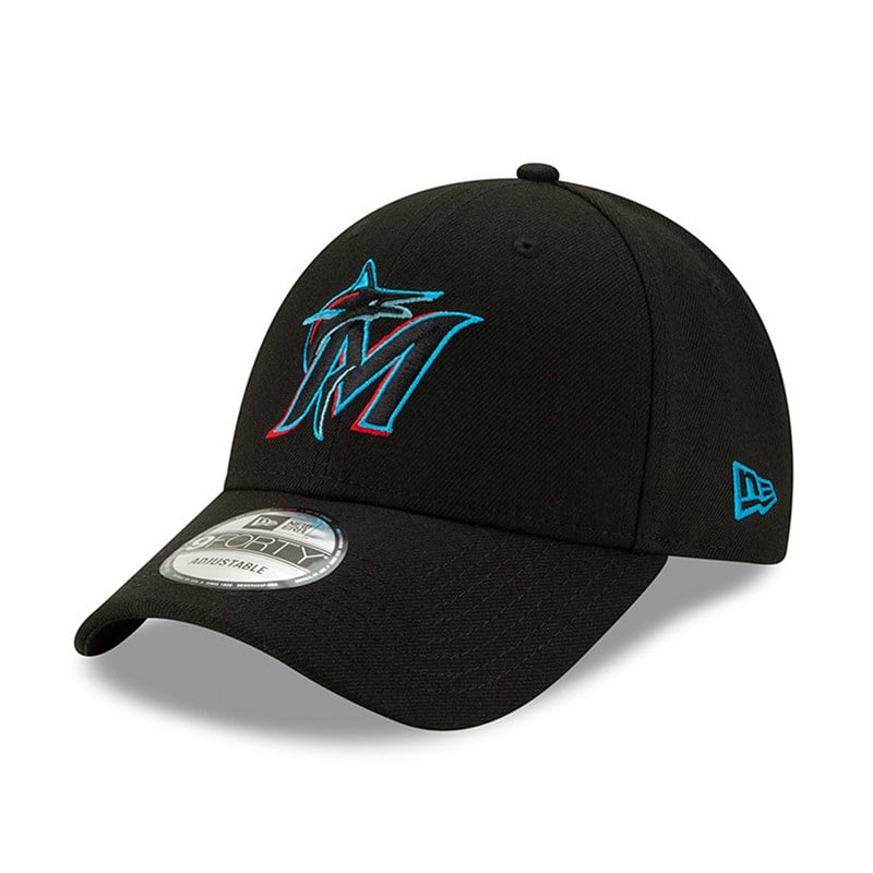 9forty New Era Miami Marlins League Gorras Negros | UF6134798