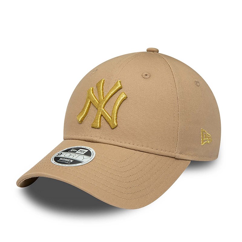 9forty New Era New York Yankees Womens Logo Adjustable Gorras Marrom | DQ1849206