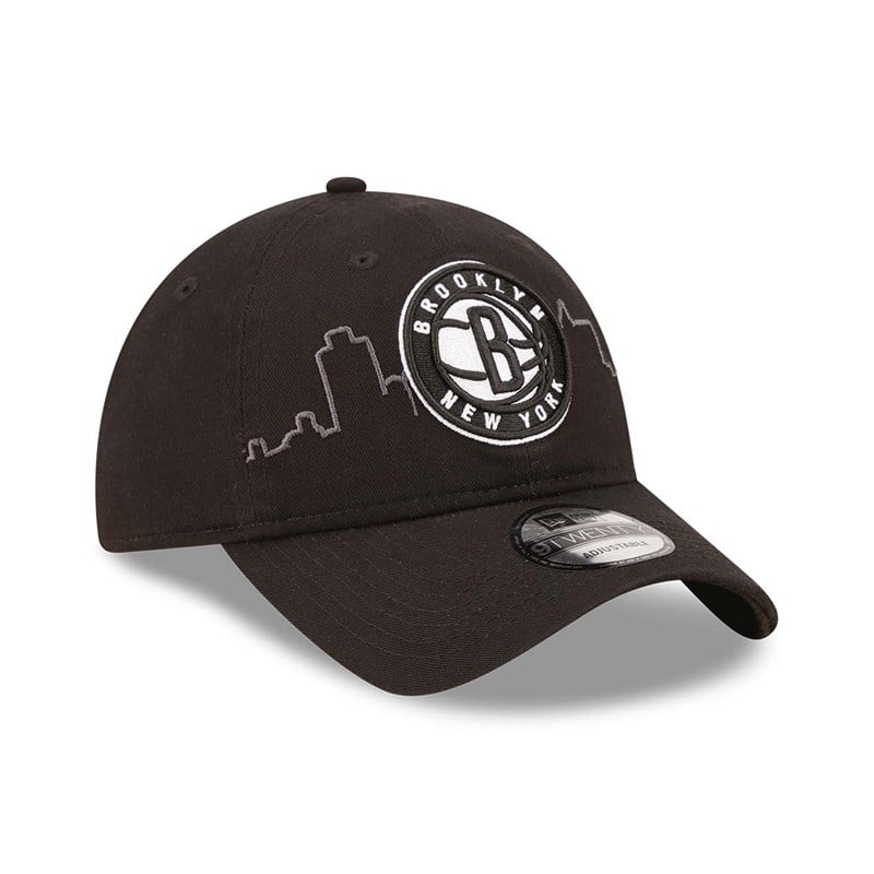 9twenty New Era Brooklyn Nets NBA Tip Off 2022 Adjustable Gorras Negros | LU8914720