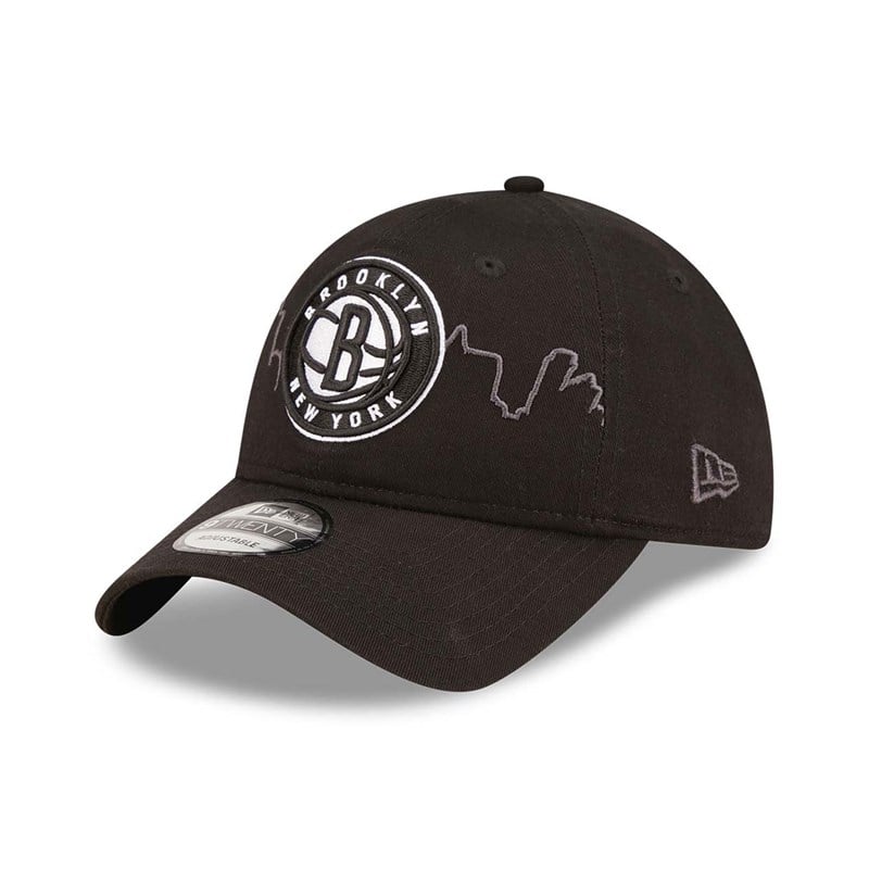 9twenty New Era Brooklyn Nets NBA Tip Off 2022 Adjustable Gorras Negros | LU8914720