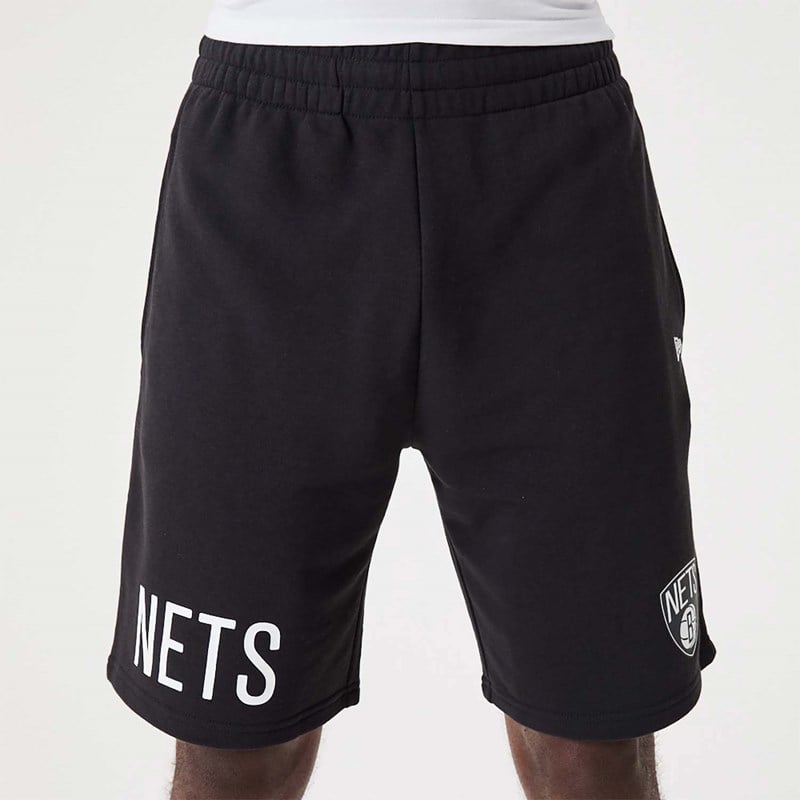 Bermudas New Era Brooklyn Nets NBA Wordmark Oversized Negros | AR6381520