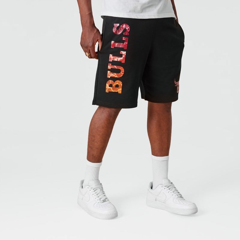 Bermudas New Era Chicago Bulls NBA Team Colour Agua Print Negros | WR0395481