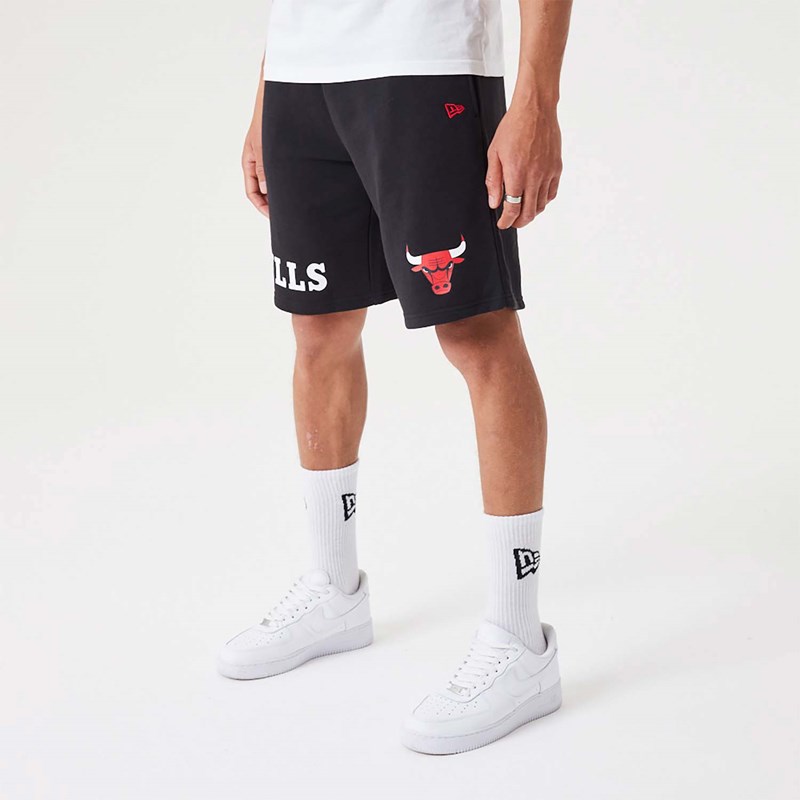 Bermudas New Era Chicago Bulls NBA Wordmark Oversized Negros | TB9078634