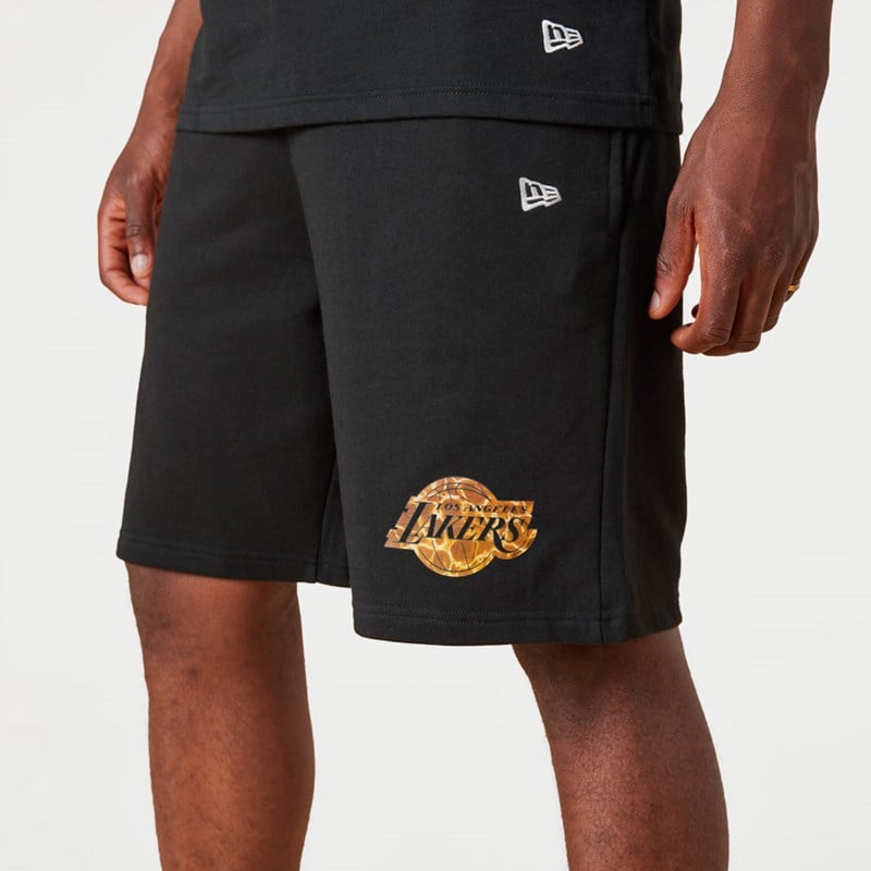 Bermudas New Era La Lakers NBA Team Colour Agua Print Negros | JP4875361