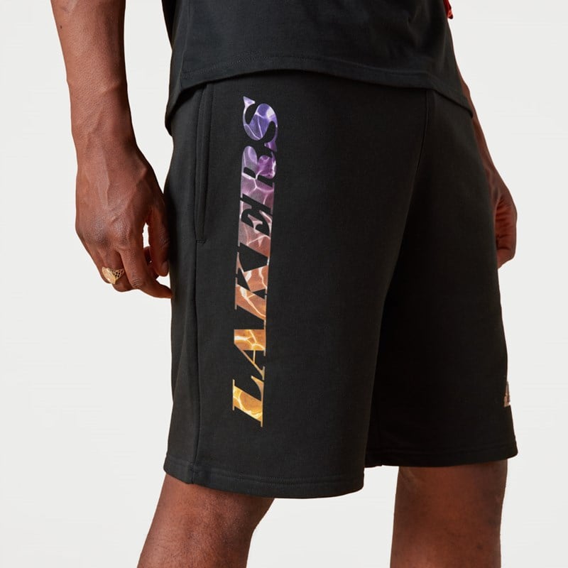 Bermudas New Era La Lakers NBA Team Colour Agua Print Negros | JP4875361