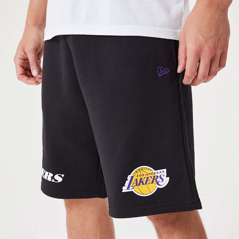 Bermudas New Era La Lakers NBA Wordmark Oversized Negros | RG3965471