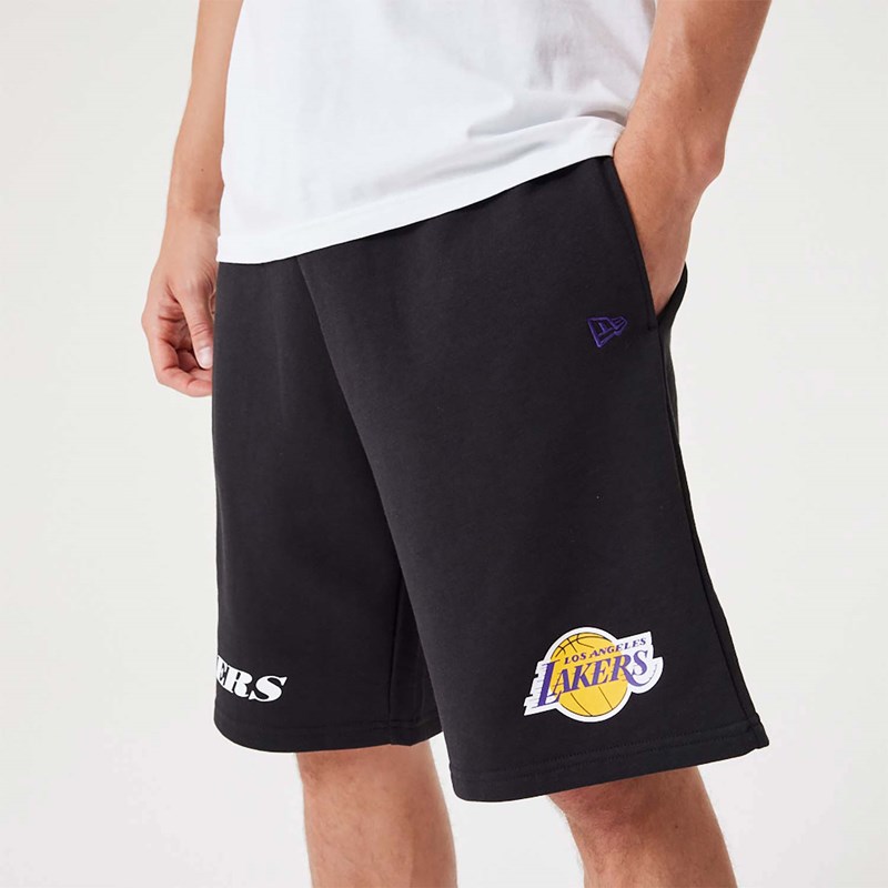 Bermudas New Era La Lakers NBA Wordmark Oversized Negros | RG3965471