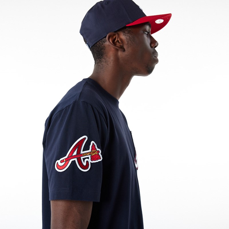 Camiseta New Era Atlanta Braves MLB Logo Select Azules | XG0475623