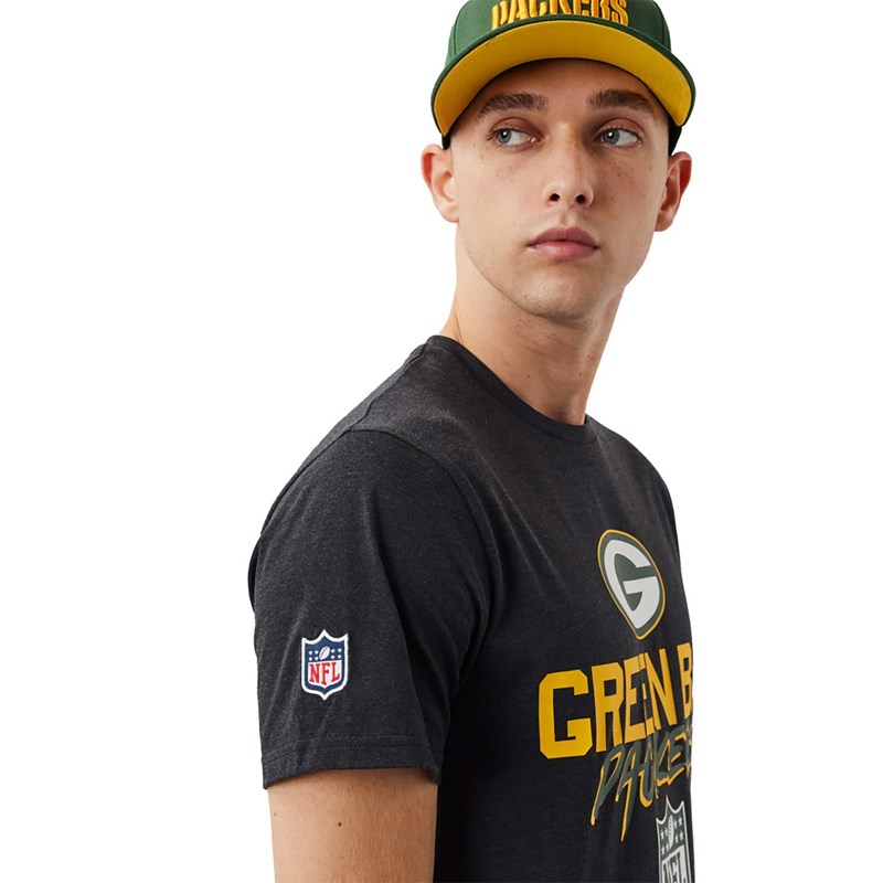 Camiseta New Era Bay Packers NFL Script Grises | NA9483570