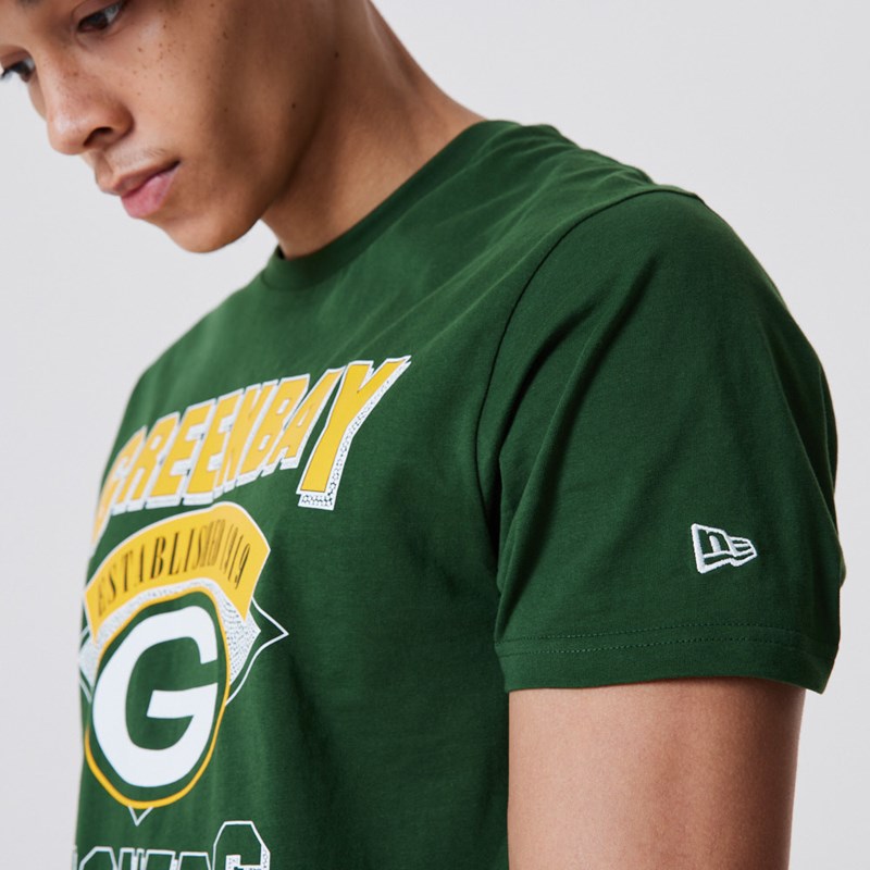 Camiseta New Era Bay Packers NFL Team Wordmark Verdes | DR3290547