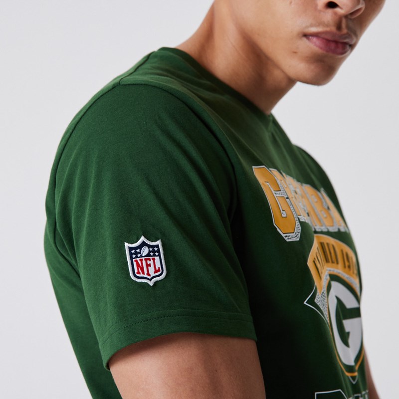 Camiseta New Era Bay Packers NFL Team Wordmark Verdes | DR3290547