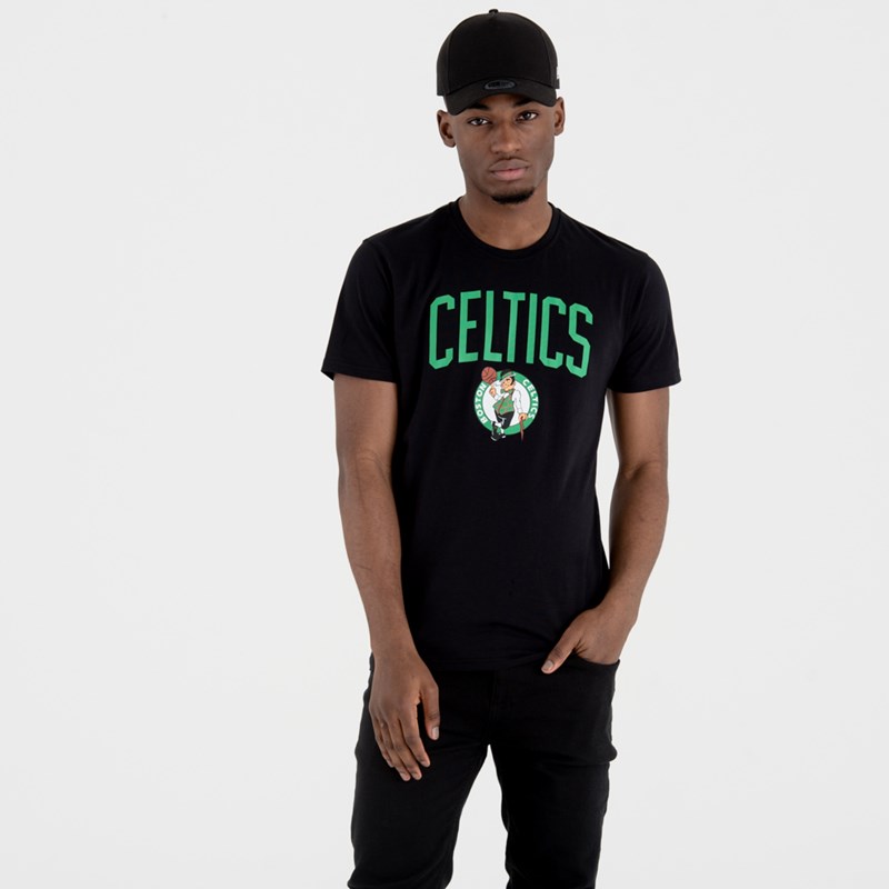 Camiseta New Era Boston Celtics Team Logo Negros | BS6751398