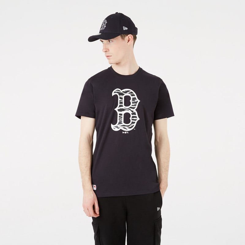 Camiseta New Era Boston Sox Logo Azules | AZ9653017