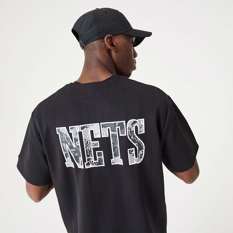 Camiseta New Era Brooklyn Nets NBA Infill Team Logo Jersey Negros | GE5861342