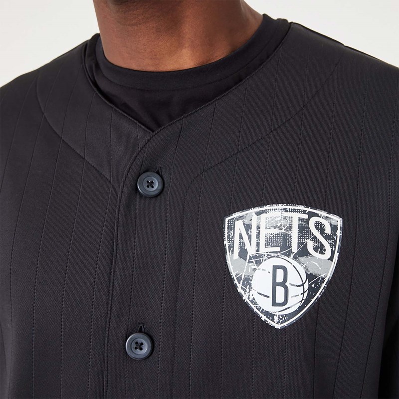 Camiseta New Era Brooklyn Nets NBA Infill Team Logo Jersey Negros | GE5861342